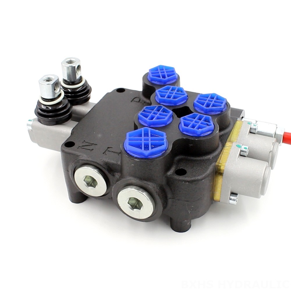 Hydraulic Directional Control Valve P80-G12-G38-QW: Enhanced System Efficiency Manual 2 Spool Monoblock Directional Valve image