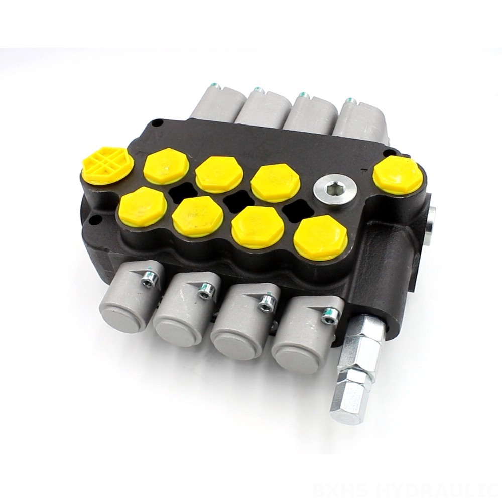 P80-G34-G12-AT-3OT Manual Valve: User-Friendly Operation and Control Manual 4 Spool Monoblock Directional Valve image