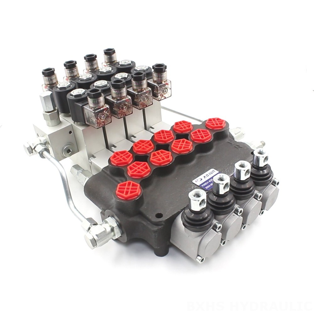 P80 Electro-hydraulic 4 Spool Monoblock Valve: OEM & ODM Services Available image