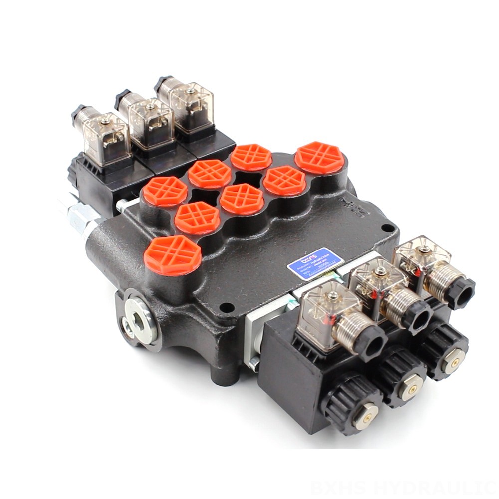 Source Your P80 Valves from a Trusted Manufacturer Solenoid 3 Spool Monoblock Directional Valve image